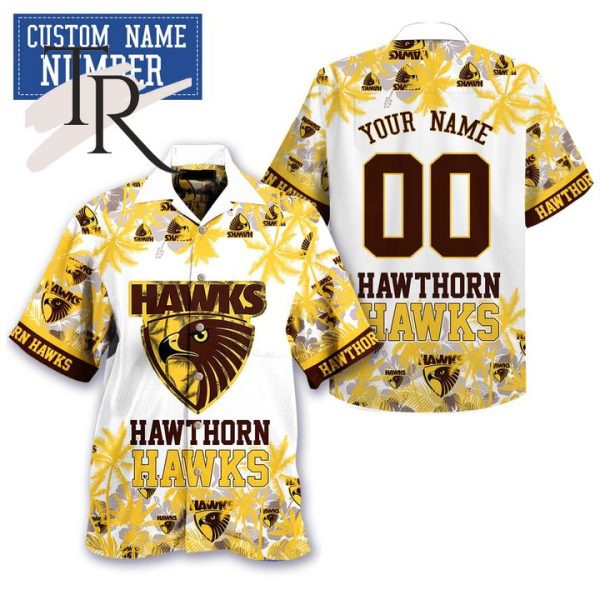 Personalized Hawthorn Hawks Hawaiian Shirt
