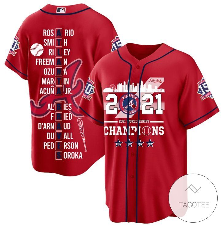 2021 World Series Champions Atlanta Braves Baseball Jersey 2021 World Series Champions Atlanta Braves Baseball Jersey