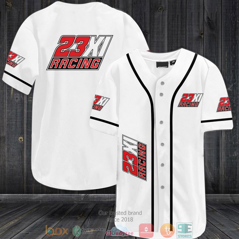 23Xi Racing Car Team White Baseball Jersey 23Xi Racing Car Team White Baseball Jersey