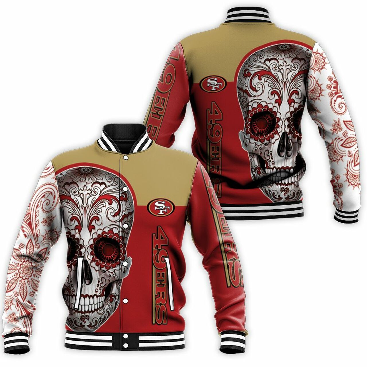 3D Hoodie San Francisco 49Ers Sugar Skull Fan 3D T Shirt Hoodie Sweater Jersey Baseball Jacket Model 54 - 2ce2fb166c5c 3D Hoodie San Francisco 49Ers Sugar Skull Fan 3D T Shirt Hoodie Sweater Jersey Baseball Jacket Model 54 - 2ce2fb166c5c