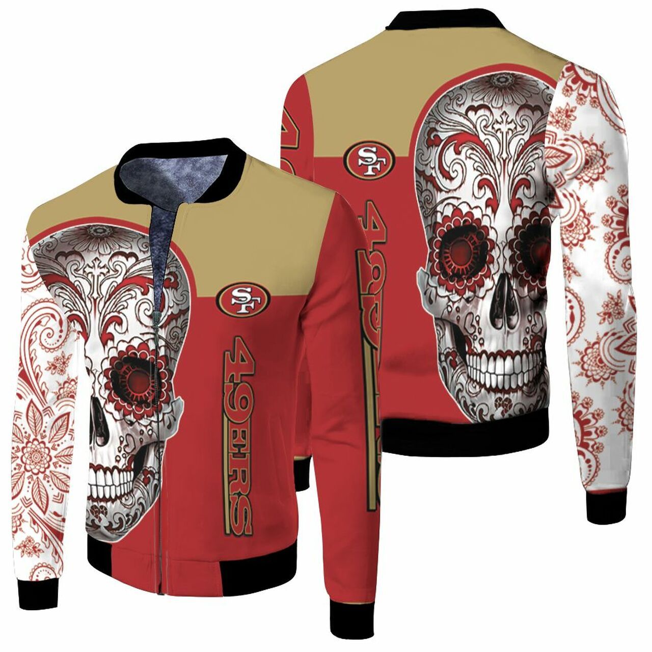 3D Hoodie San Francisco 49Ers Sugar Skull Fan 3D T Shirt Hoodie Sweater Jersey Fleece Bomber Jacket Model 123 - 554145a98176 3D Hoodie San Francisco 49Ers Sugar Skull Fan 3D T Shirt Hoodie Sweater Jersey Fleece Bomber Jacket Model 123 - 554145a98176