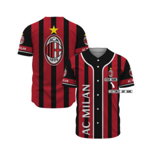 Ac Milan Custom Name Baseball Jersey