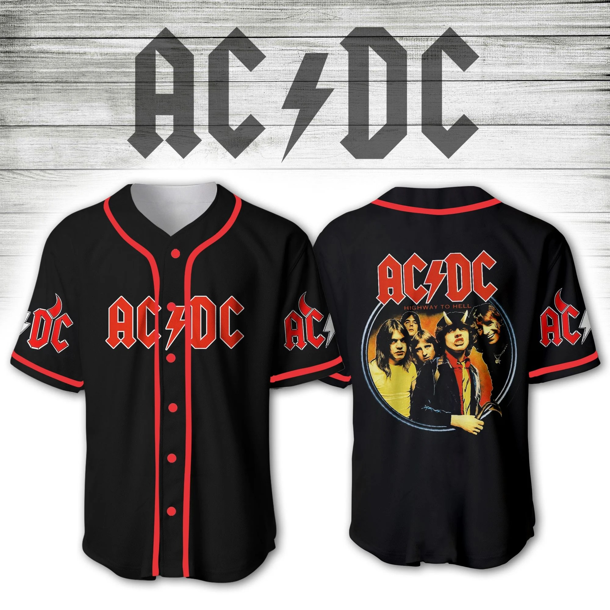 Ac/Dc Band Baseball Jersey Shirt Ac/Dc Band Baseball Jersey Shirt