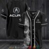Acura Skull Black Baseball Jersey