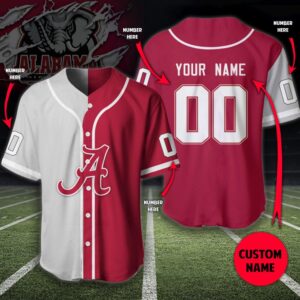 Alabama Crimson Tide Custom Personalized Baseball Jersey