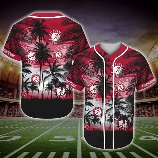 Alabama Crimson Tide Tropical Baseball Jersey Alabama Crimson Tide Tropical Baseball Jersey
