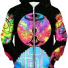Alien Meditate Unisex Zip-Up 3D Hoodie For Men Women All Over 3D Printed Hoodie - 73079abfe013
