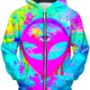 Alien Melt Pink Unisex Zip-Up 3D Hoodie For Men Women All Over 3D Printed Hoodie - 4c89a72932f9