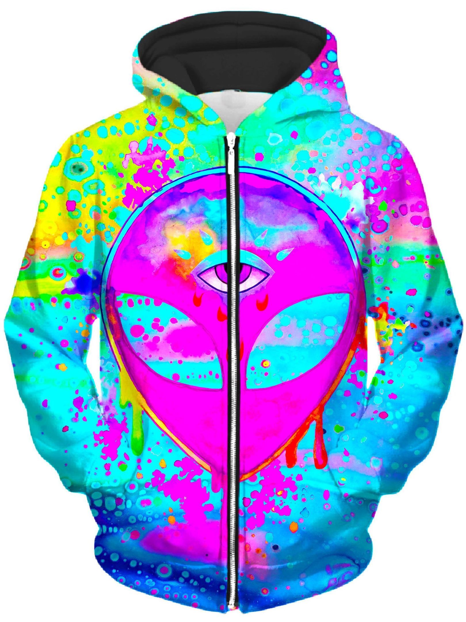 Alien Melt Pink Unisex Zip-Up 3D Hoodie For Men Women All Over 3D Printed Hoodie - 4c89a72932f9 Alien Melt Pink Unisex Zip-Up 3D Hoodie For Men Women All Over 3D Printed Hoodie - 4c89a72932f9