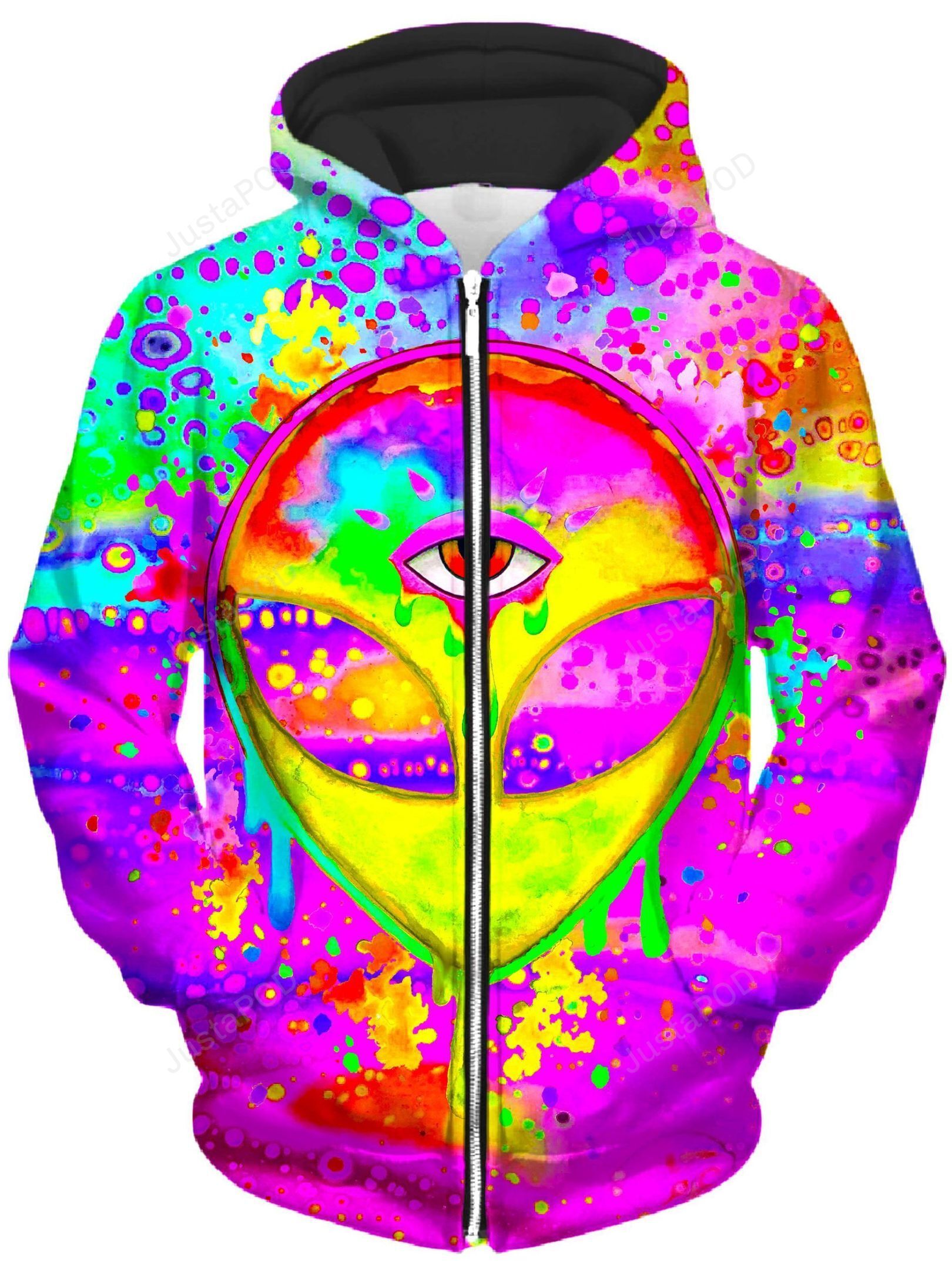 Alien Melt Yellow Unisex Zip-Up 3D Hoodie For Men Women All Over 3D Printed Hoodie - 25d66b715a48 Alien Melt Yellow Unisex Zip-Up 3D Hoodie For Men Women All Over 3D Printed Hoodie - 25d66b715a48