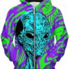 Alien Unisex Zip-Up 3D Hoodie For Men Women All Over 3D Printed Hoodie - ce164b4e8576