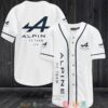 Alpine F1 Team White Baseball Jersey