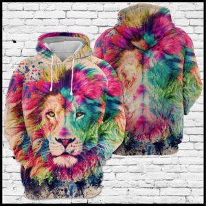 Amazing Watercolor Lion 3D Printed Hoodie/Zipper Hoodie - 8ee9fc453ae2