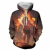 Anime One Piece Ace On Fire Pullover And Zippered Hoodies Custom 3D Graphic Printed 3D Hoodie All Over Print Hoodie For Men For Women - 05dc3b89e351