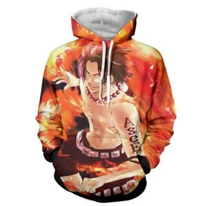 Anime One Piece Ace Pullover And Zippered Hoodies Custom 3D Graphic Printed 3D Hoodie All Over Print Hoodie For Men For Women - f67b8043ec0b