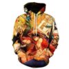 Anime One Piece Zip 3D Hoodie All Over Print - f67caa909d90