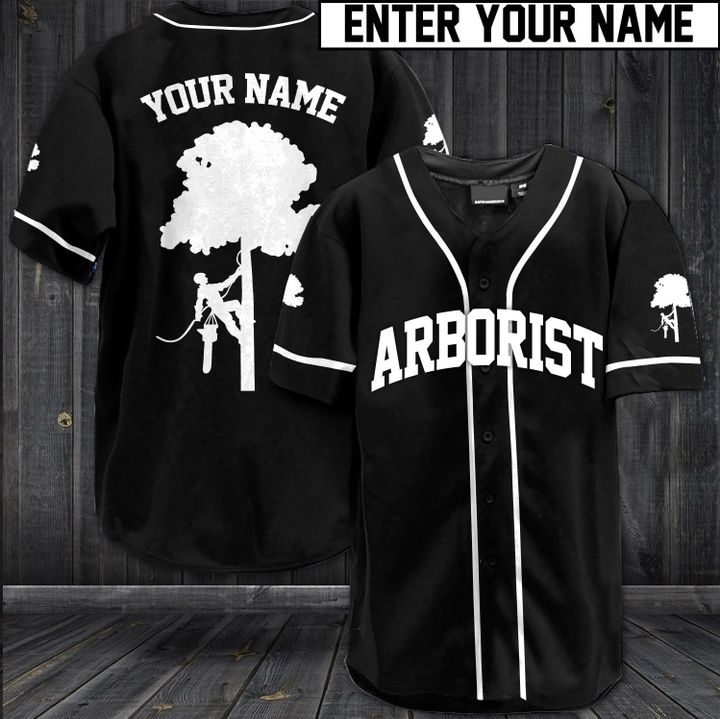 Arborist Custom Name Baseball Jersey Arborist Custom Name Baseball Jersey