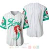 Ariel Princess The Little Mermaid All Over Print Pinstripe White Baseball Jersey