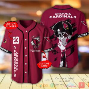 Arizona Cardinals Nfl Personalized Baseball Jersey Shirt