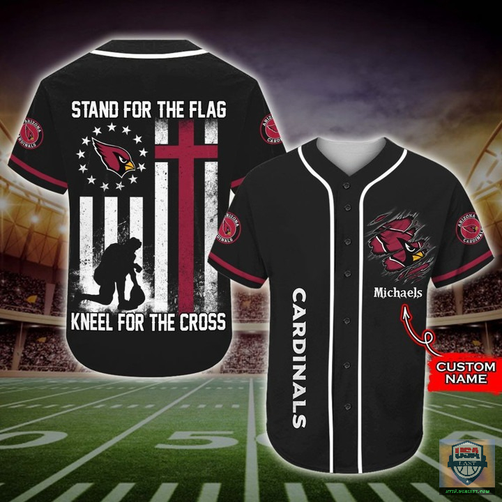 Arizona Cardinals Stand For The Flag Kneel For The Cross Baseball Jersey Shirt Arizona Cardinals Stand For The Flag Kneel For The Cross Baseball Jersey Shirt
