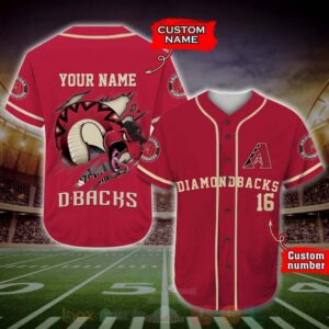Arizona Diamondbacks Mlb Personalized Baseball Jersey