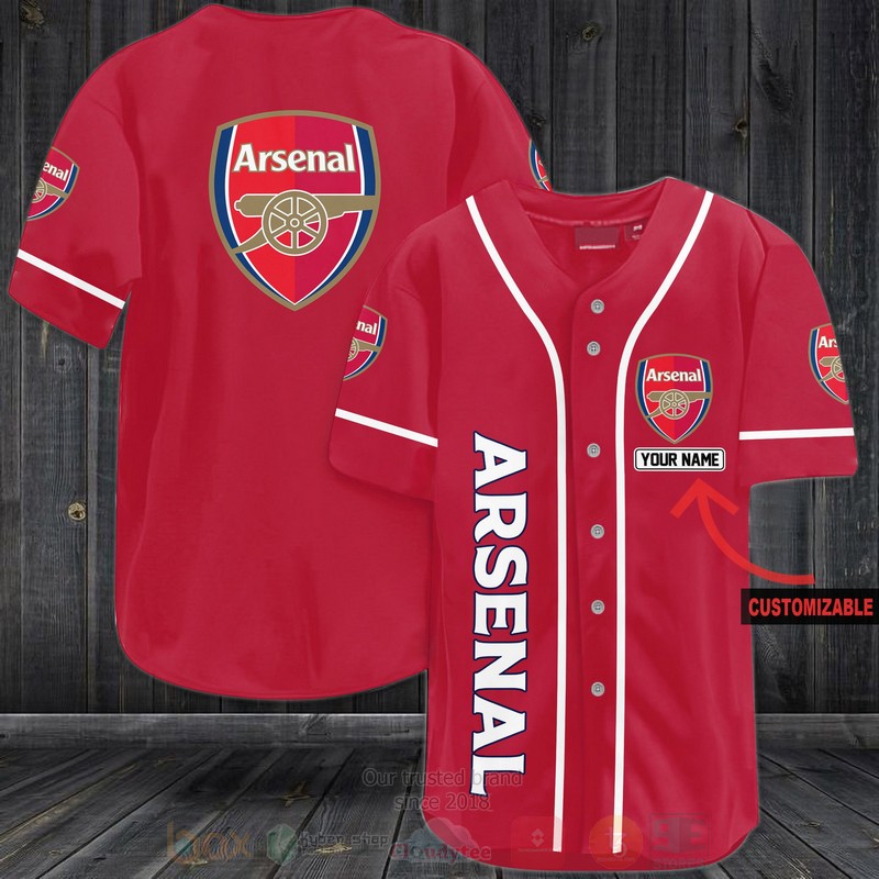 Arsenal Custom Name Baseball Jersey Shirt Arsenal Custom Name Baseball Jersey Shirt