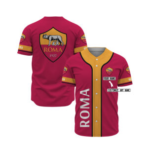As Roma Custom Name Baseball Jersey