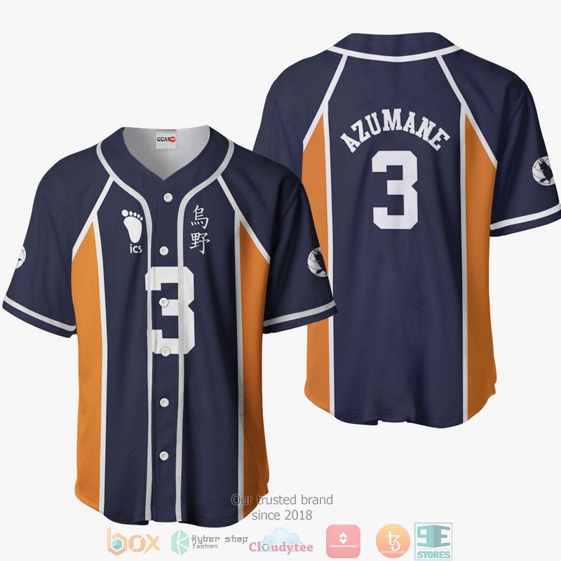Asahi Azumane 3 Haikyuu Baseball Jersey Shirt Asahi Azumane 3 Haikyuu Baseball Jersey Shirt