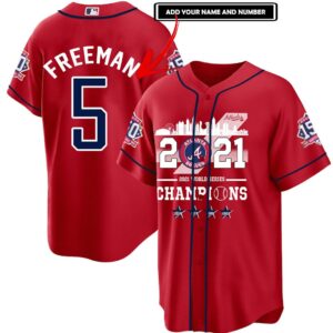 Atlanta Braves 2021 Champions Personalized Custom Baseball Jersey Shirt