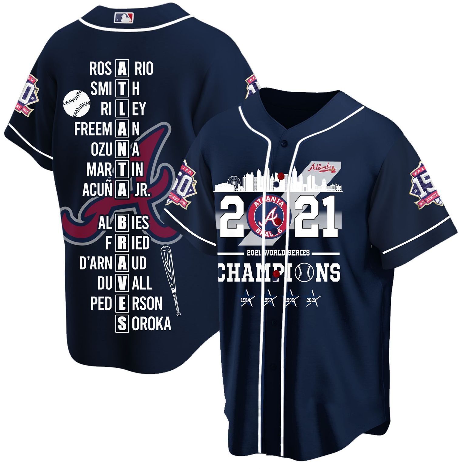 Atlanta Braves 2021 Word Series Champion Baseball Jersey Atlanta Braves 2021 Word Series Champion Baseball Jersey