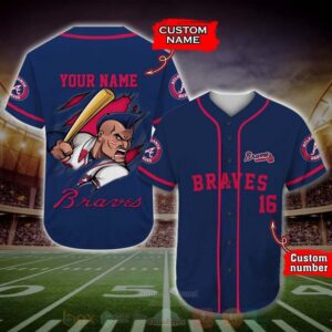 Atlanta Braves Mlb Personalized Baseball Jersey