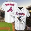 Atlanta Braves Snoopy Custom Name Baseball Jersey