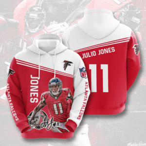 Atlanta Falcons Julio Jones 11 3D Hoodie - 411a291c1e91