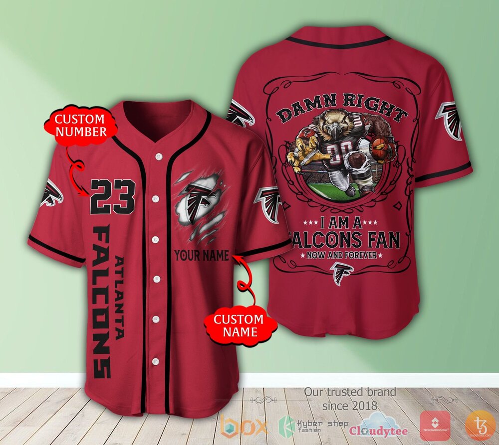 Atlanta Falcons Nfl 3D Personalized Baseball Jersey Shirt Atlanta Falcons Nfl 3D Personalized Baseball Jersey Shirt