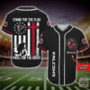 Atlanta Falcons Stand For The Flag Kneel For The Cross Baseball Jersey Shirt