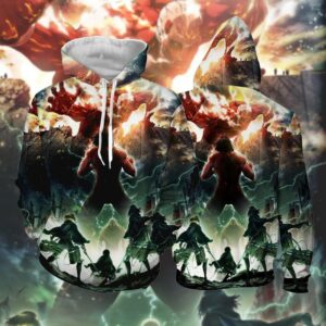 Attack On Titan Characters 3D Hoodie All Over Print Hoodie4648 - ad53fd2de194