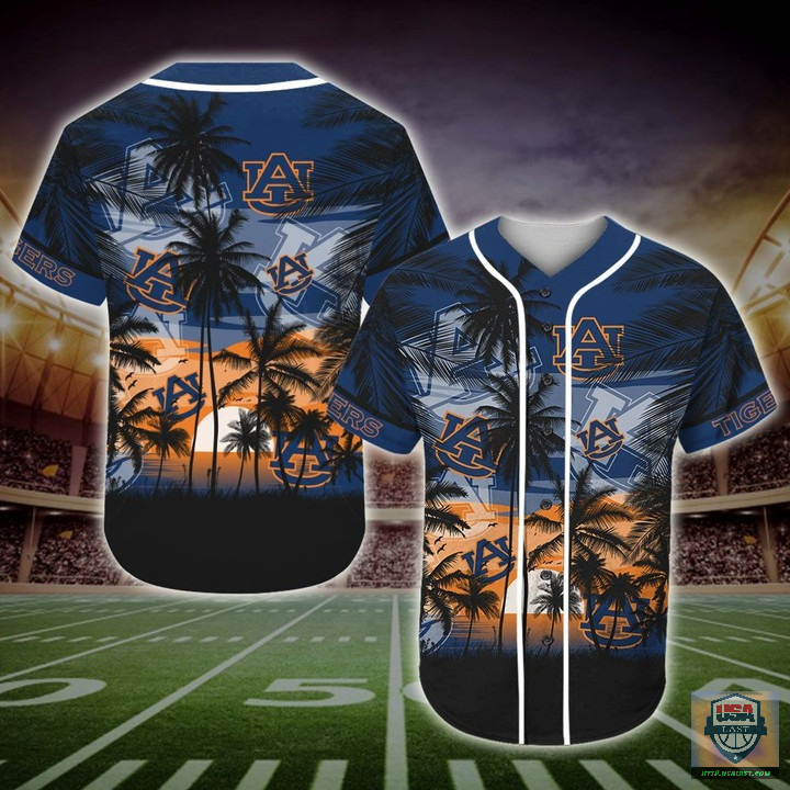 Auburn Tigers Ncaa Palm Tree Baseball Jersey Shirt Auburn Tigers Ncaa Palm Tree Baseball Jersey Shirt