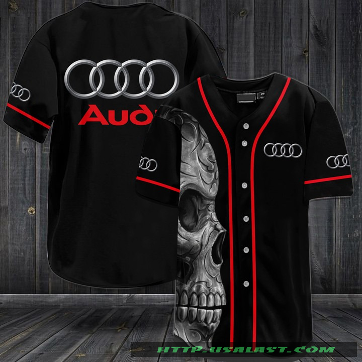 Audi Skull Baseball Jersey Shirt Audi Skull Baseball Jersey Shirt