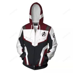 Avengers 4: Endgame Quantum battle suit 3D 3D Hoodie For Men Women All Over 3D Printed Hoodie ï¿½ Dark Red + white - 3b3529826b9c