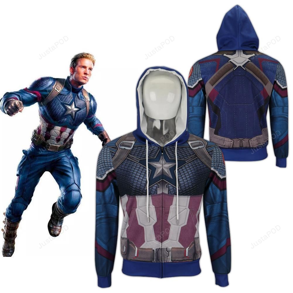Avengers 4: endgame Captain America Coat 3D Anime 3D Hoodie For Men Women All Over 3D Printed Hoodie - 411fafabc853 Avengers 4: endgame Captain America Coat 3D Anime 3D Hoodie For Men Women All Over 3D Printed Hoodie - 411fafabc853