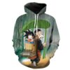 Baby Goku And Grandpa Gohan In The Rain Dragon Ball Z Pullover And Zippered Hoodies Custom 3D Graphic Printed 3D Hoodie All Over Print Hoodie For Men For Women - 5e7a091129ec