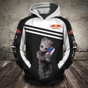 Baby Groot Red Bull Men and Women 3D Hoodie and Zip Up Hoodie Baby Groot Red Bull 3D Shirt Baby Groot Red Bull 3D All Over Printed Shirt - 07a6a688bf54