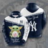 Baby Yoda New York Yankees Pullover And Zippered Hoodies Custom 3D Graphic Printed 3D Hoodie All Over Print Hoodie Sweatshirt For Fans Men Women - f48a3d6c1268