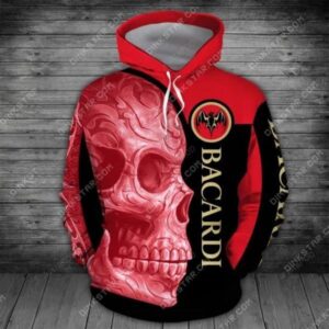 Bacardi Sugar Skull Men and Women 3D Hoodie Shirt Bacardi Sugar Skull 3D Shirt Bacardi 3D All Over Printed Shirt - 512c46455ff4