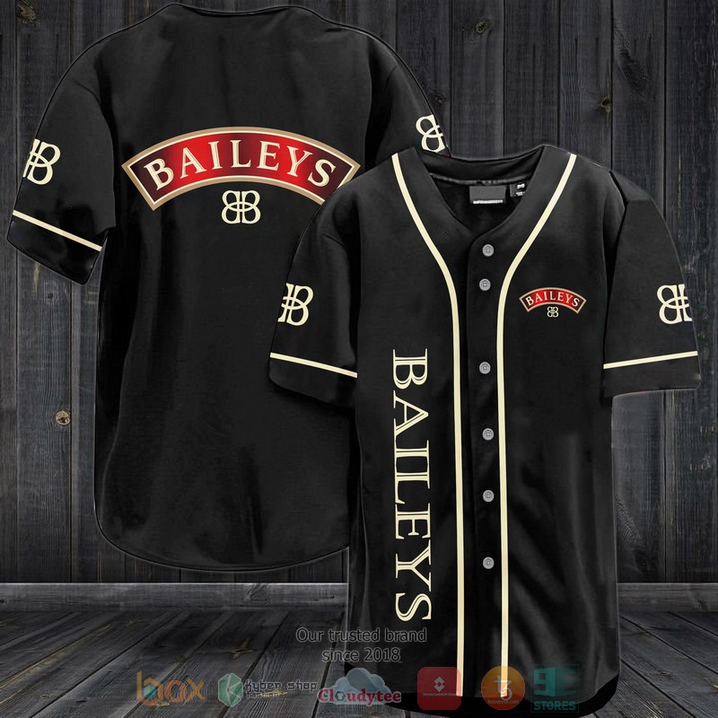 Baileys Original Irish Cream Black Baseball Jersey Baileys Original Irish Cream Black Baseball Jersey