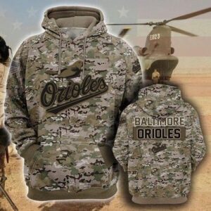 Baltimore Orioles Camouflage Veteran Pullover And Zippered Hoodies Custom 3d Graphic Printed 3d Hoodie All Over Print Hoodie For Men For Women - f794b84c790b