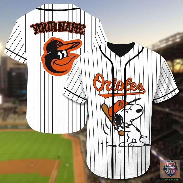 Baltimore Orioles Snoopy Custom Name Baseball Jersey Baltimore Orioles Snoopy Custom Name Baseball Jersey
