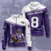 Baltimore Ravens And Lamar Jackson No 8 Zip Up 3D Hoodie 3D Hoodie For Men For Women All Over 3D Printed Zip Hoodie Hoodie Shirt 2020 - f7198eca4c41