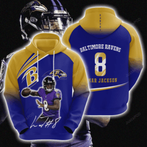 Baltimore Ravens Lamar Jackson 3D Hoodie - 8f79c2e5aaf0