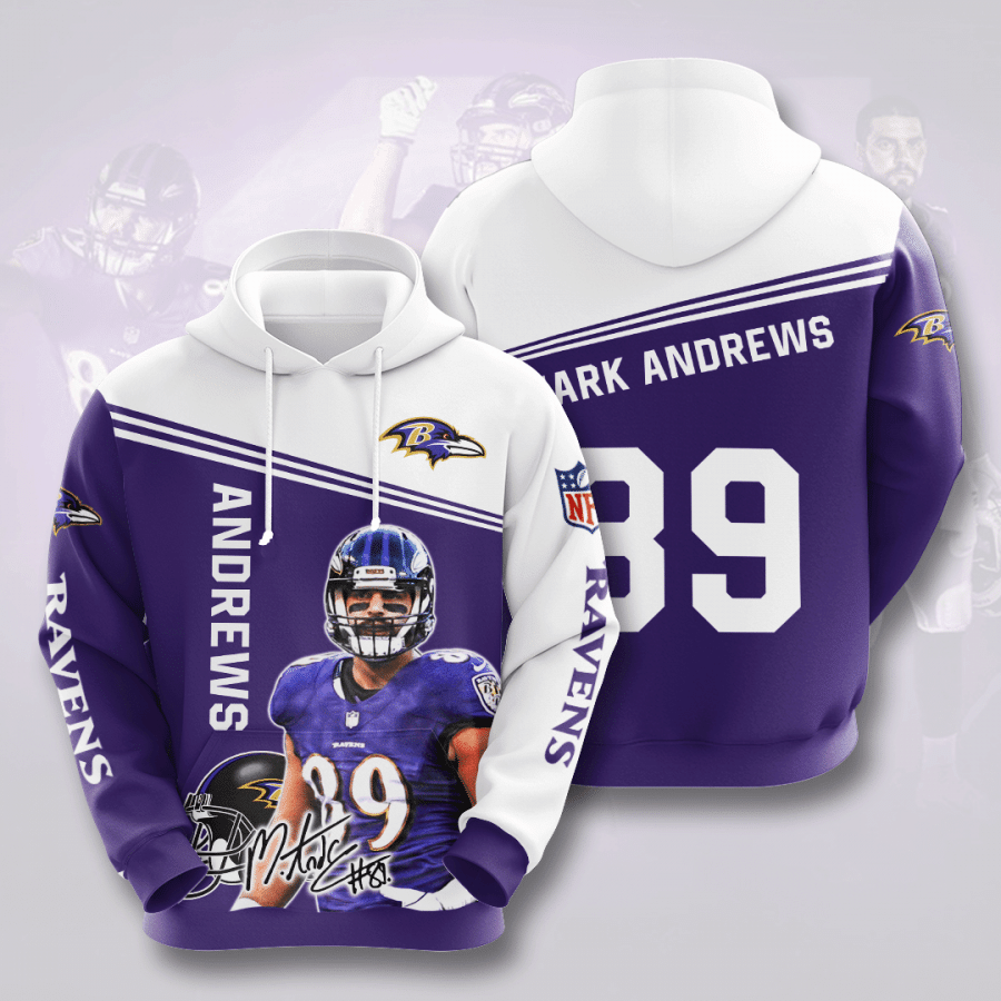 Baltimore Ravens Mark Andrews 89 3D Hoodie - 85d2e72e222d Baltimore Ravens Mark Andrews 89 3D Hoodie - 85d2e72e222d